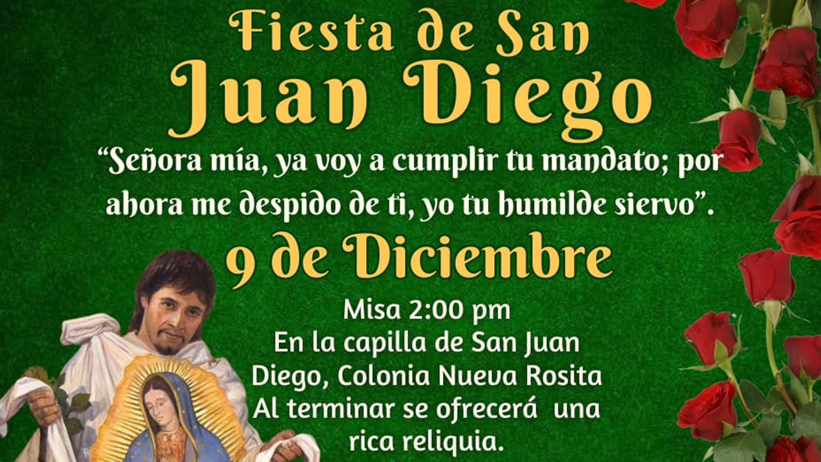 FIESTA DE SAN JUAN DIEGO 2023